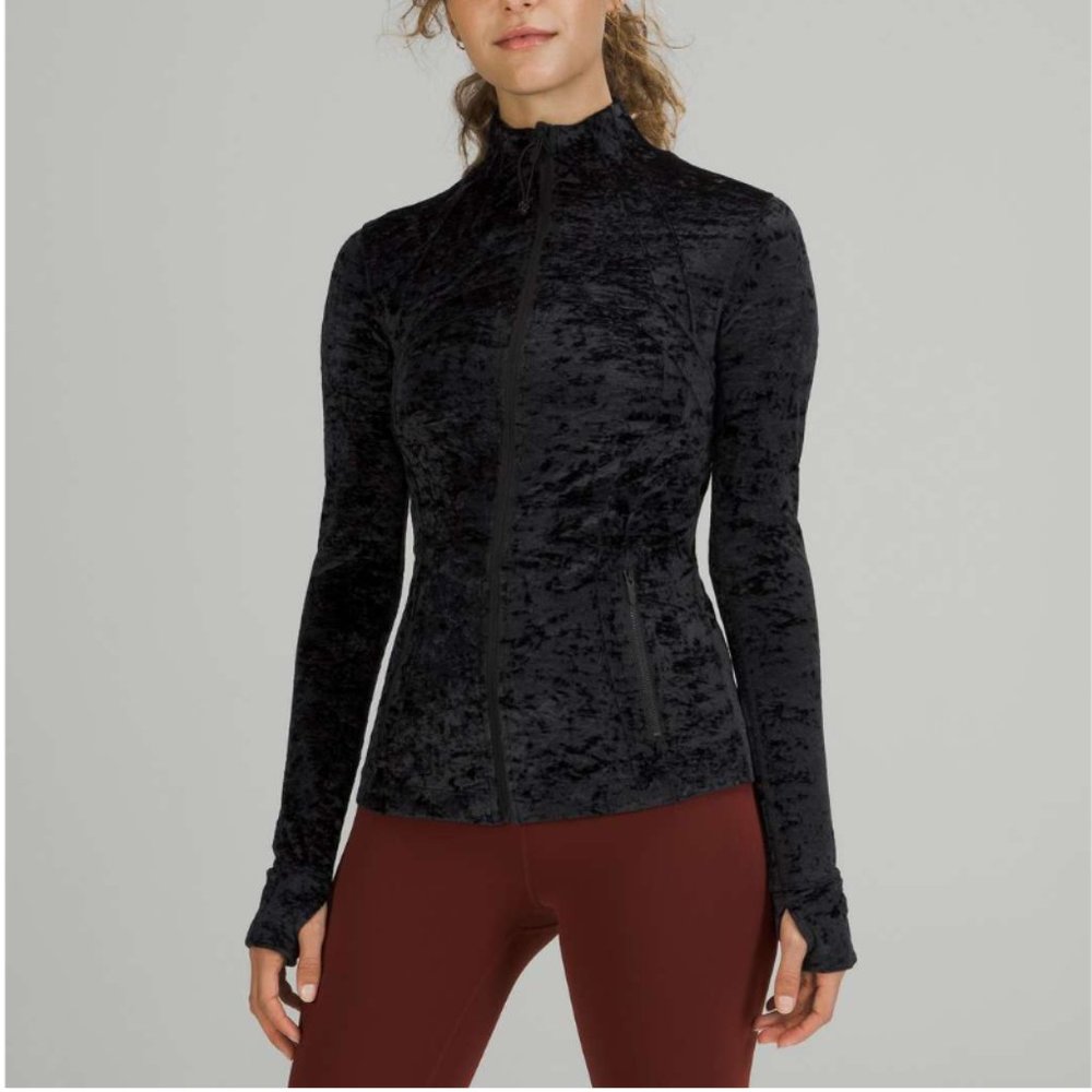 NWT Lululemon Black Velour Define Jacket Sz 6